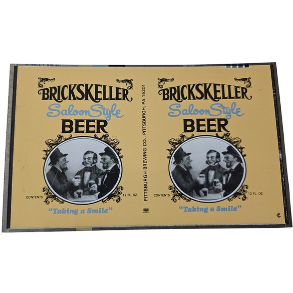 Brickskeller Saloon Style Beer Pittsburgh Brewing Co flat unrolled Can - Picture 1 of 3